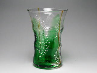 緑織　ビアグラス
