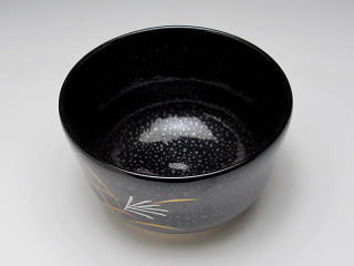 兎に薄　抹茶碗