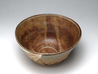 錆釉嵯峨野　抹茶碗　