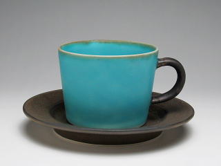 ターコイズ　コーヒーカップ