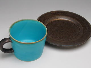 ターコイズ　コーヒーカップ