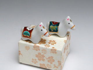 松竹梅午　ペア箸置