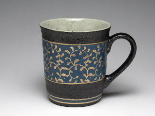 金唐草（青）　マグカップ