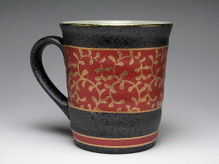 金唐草（赤）　マグカップ