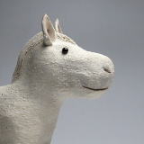 迎春うま親子セット　置物　信楽焼　明山窯