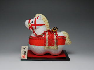 福鈴午（白）　置物