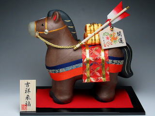 開運絵馬福午　置物