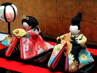 彩り友禅雛　置物