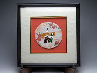 お雛さま　陶額