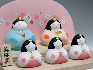 花笑み飾り雛　置物