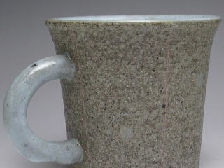 白釉線紋　マグカップ