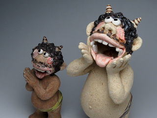 むじゃ鬼　置物