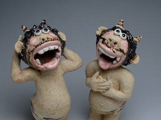 むじゃ鬼　置物