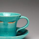 トルコブルー金彩　コーヒーカップ　　