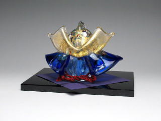 瑠璃兜（青）　置物