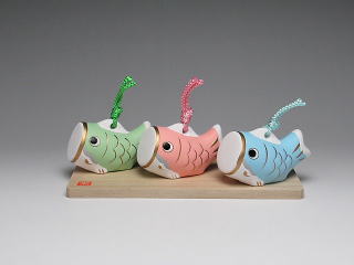 三色鯉のぼり　土鈴