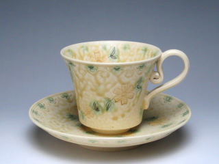 釉彩三島　コーヒーカップ