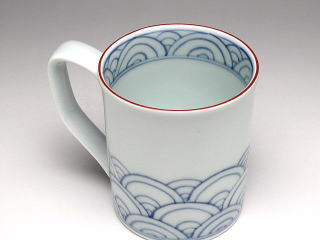 めで鯛（青）　マグカップ