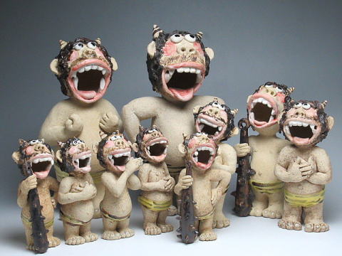 鬼の置物 厄除け、家の守り神として 陶工房楽 むじゃ鬼（山口清美） 六